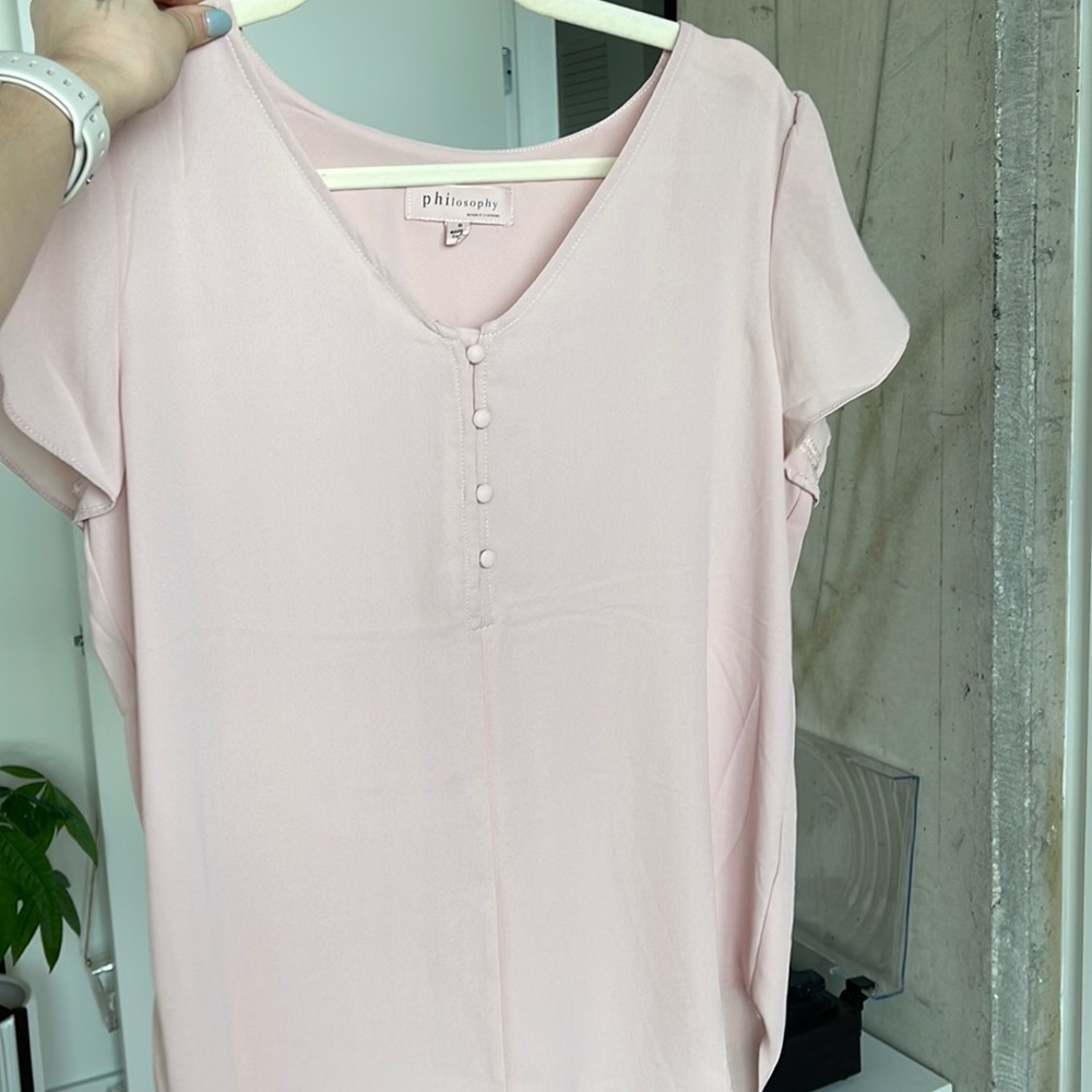 Philosophy blouse! Soft Pink with buttons